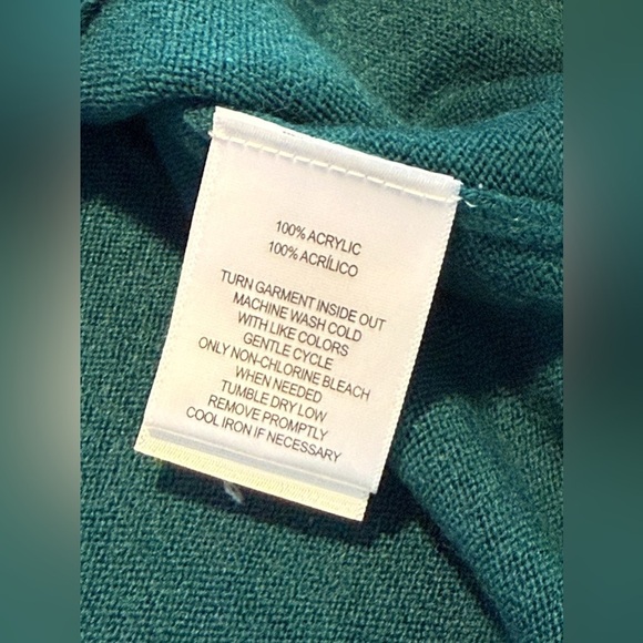 Sag Harbor plus size women’s 2X acrylic sweater dark cyan green pullover NWT New - Picture 11 of 14
